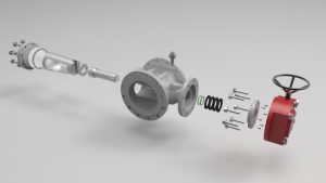 Component Diagram of Inverted Pressure Balance Lubricated Plug Valve