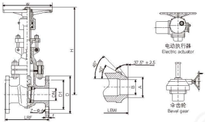 gate valve - 300 Lb